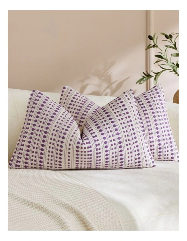 GIOIA CASA Bohemian Dot Woven Cushion Covers in Purple 2 Pack image 2