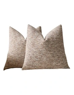 GIOIA CASA Speckled Boucl Cushion Covers in Natural 2 Pack