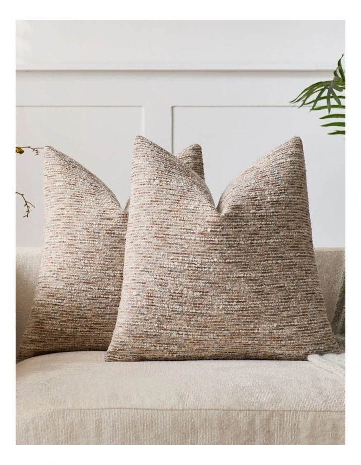 GIOIA CASA Speckled Boucl Cushion Covers in Natural 2 Pack image 2