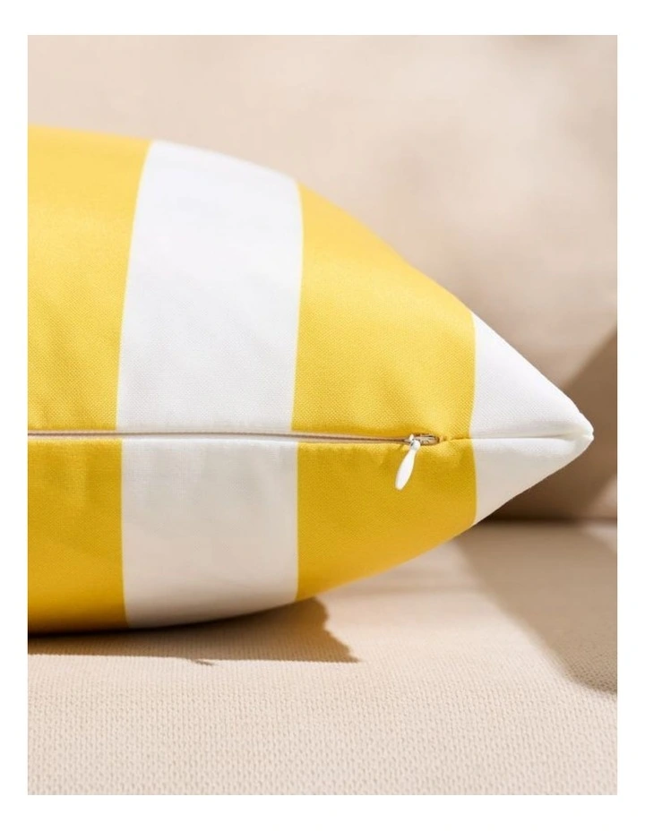 GIOIA CASA Striped Outdoor Waterproof Cushion Covers in Yellow 2 Pack image 4