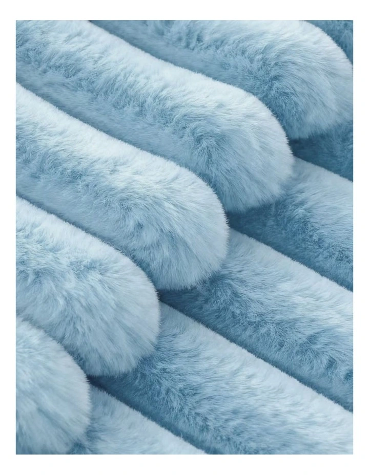 GIOIA CASA Faux Fur Cushion Covers in Sky 2 Pack image 3