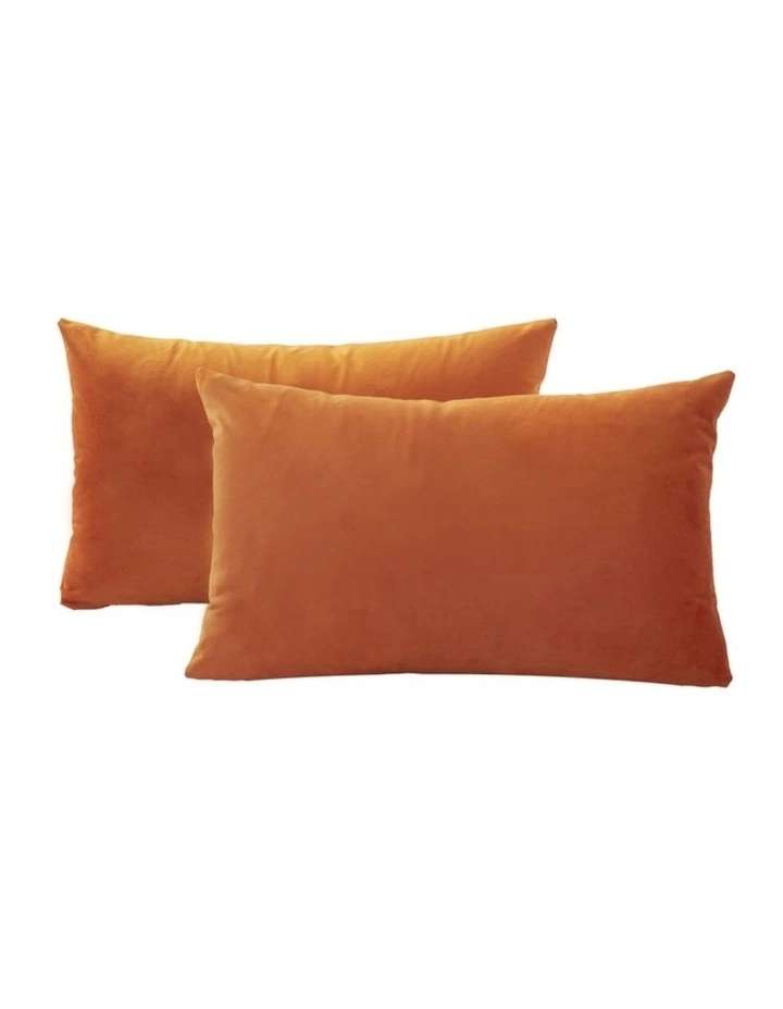 GIOIA CASA Velvet Cushion Covers in Terracotta 2 Pack image 1