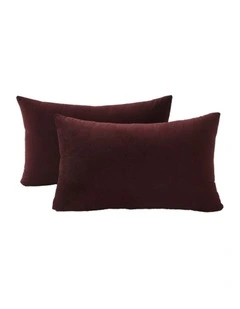 GIOIA CASA Velvet Cushion Covers in Burgundy 2 Pack