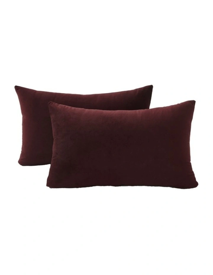 GIOIA CASA Velvet Cushion Covers in Burgundy 2 Pack image 1