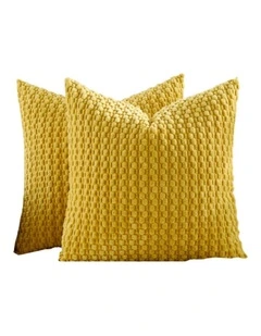 GIOIA CASA Bubble Corn Cushion Covers in Mustard 2 Pack