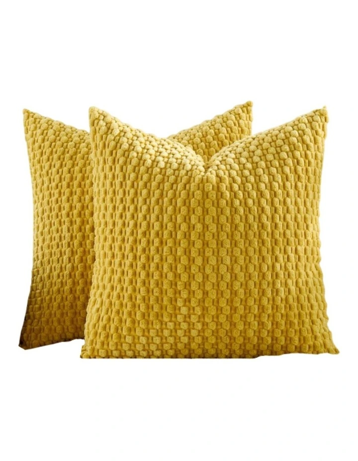 GIOIA CASA Bubble Corn Cushion Covers in Mustard 2 Pack image 1