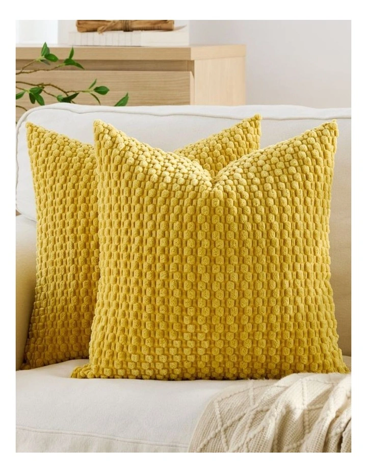 GIOIA CASA Bubble Corn Cushion Covers in Mustard 2 Pack image 2