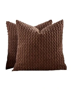 GIOIA CASA Bubble Corn Cushion Covers in Brown 2 Pack