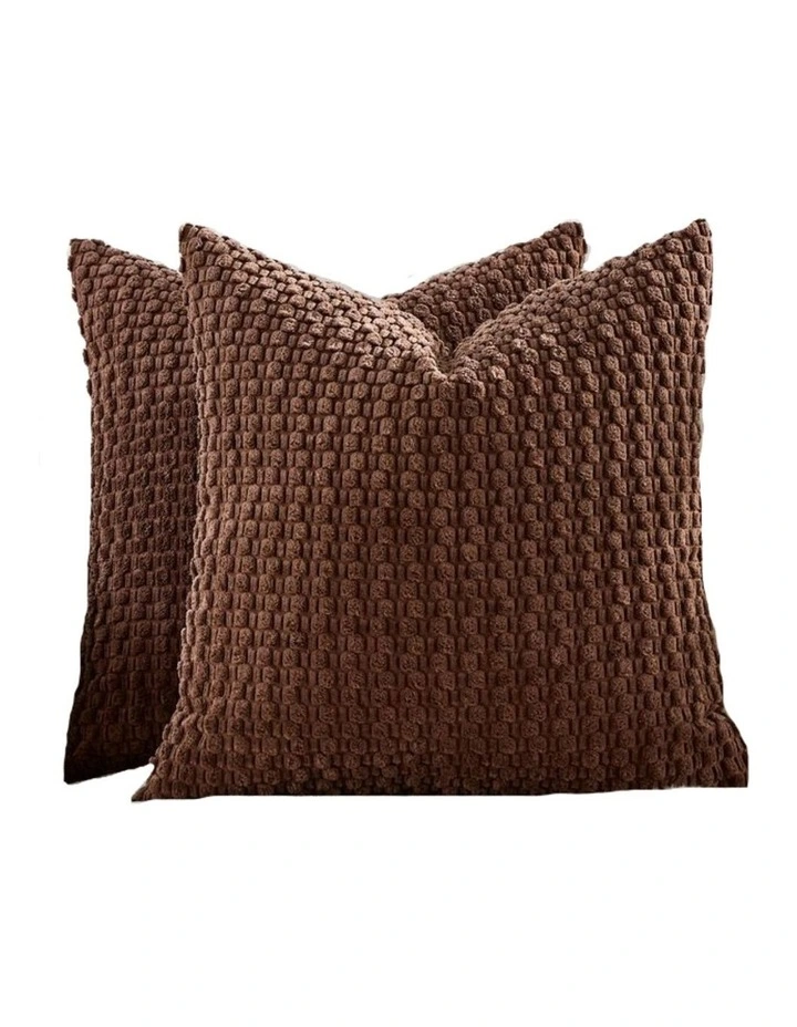 GIOIA CASA Bubble Corn Cushion Covers in Brown 2 Pack image 1