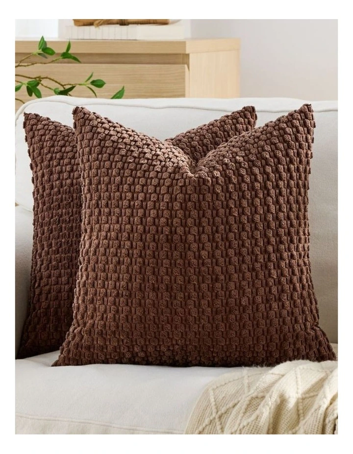 GIOIA CASA Bubble Corn Cushion Covers in Brown 2 Pack image 2