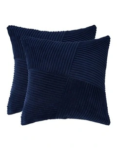 GIOIA CASA Windmill-Inspired Cushion Covers in Navy Blue 2 Pack