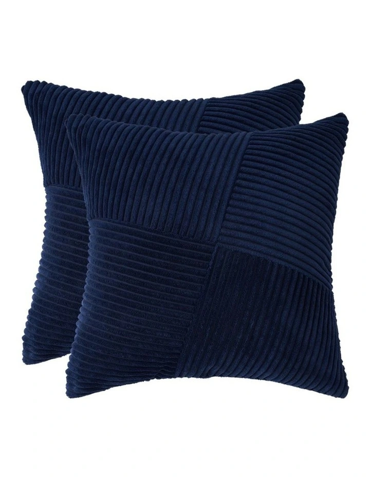 GIOIA CASA Windmill-Inspired Cushion Covers in Navy Blue 2 Pack image 1