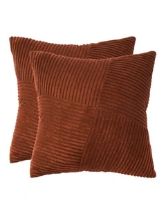 GIOIA CASA Windmill-Inspired Cushion Covers in Brick 2 Pack