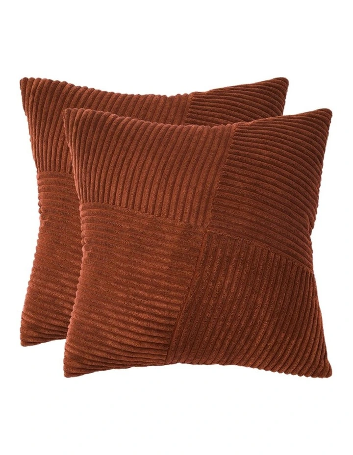 GIOIA CASA Windmill-Inspired Cushion Covers in Brick 2 Pack image 1