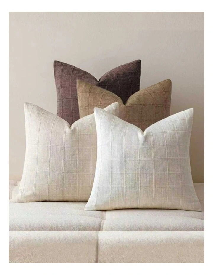 GIOIA CASA Linen Look Cushion Covers in Earthy Neutrals 4 Pack image 2