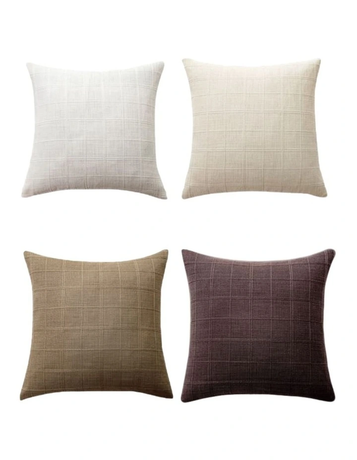 GIOIA CASA Linen Look Cushion Covers in Earthy Neutrals 4 Pack image 5