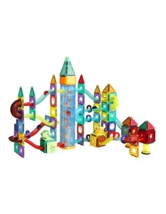 Kids Magnetic Tiles Blocks Dinosaur Building Educational Toys Children Gift Play 185PCS
