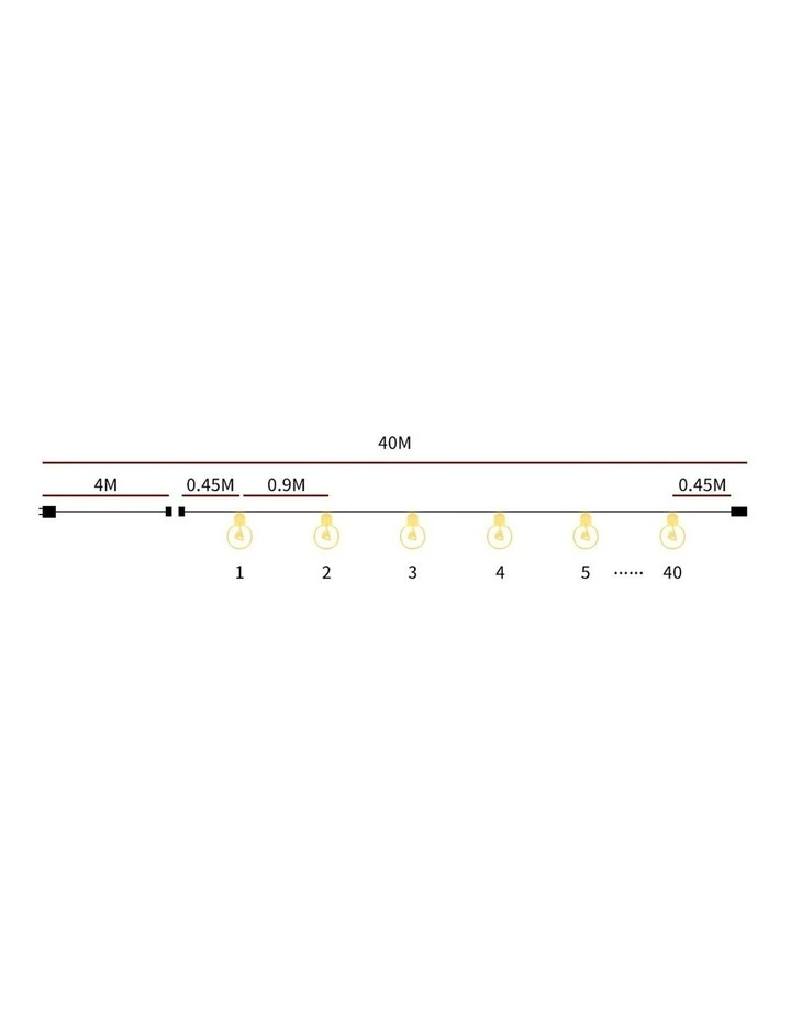 EMITTO 40M Festoon String Lights Christmas Wedding Party Waterproof Outdoor image 3