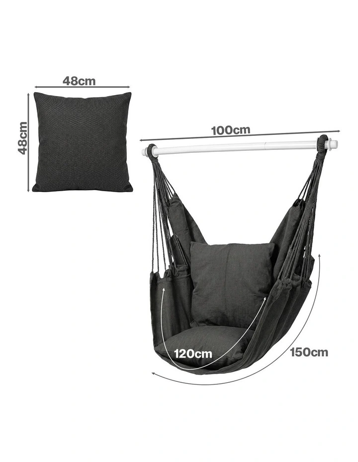 Mountview Garden Hammock Chair Hanging Swing Seat 2 Cushions Outdoor Camping image 3