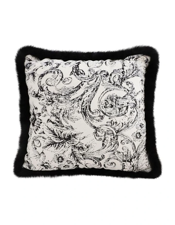 SOGA 45cm Pillow French Cover Style Floral Jacquard Woven Decorative Fringe Throw Pillow image 1