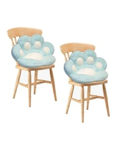SOGA 2X 80cm Blue Paw Shape Cushion Plush Decorative Pillow Decor