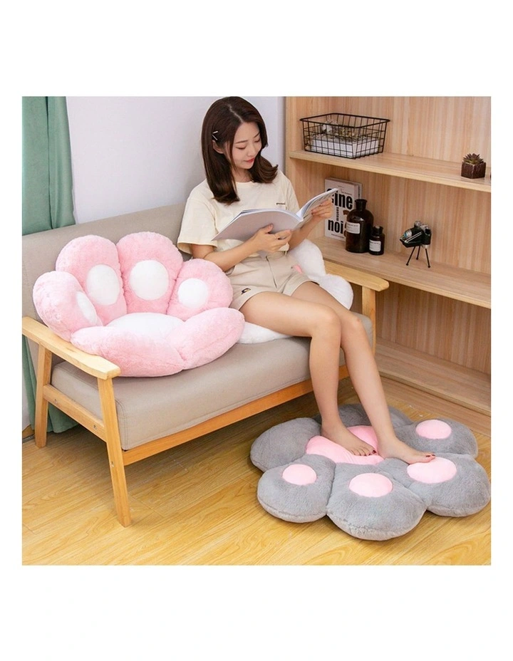 SOGA 2X 80cm Blue Paw Shape Cushion Plush Decorative Pillow Decor image 5