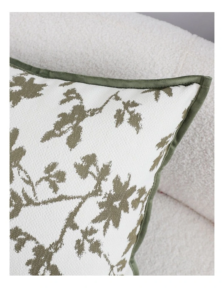 SOGA 2 Pack Floral White Green Leaf Cushion Cover 45cm image 6