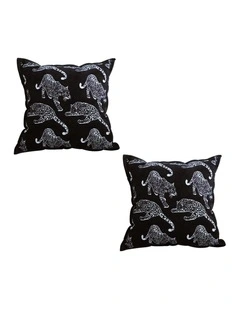 SOGA 2X 45cm Throw Pillow Black Leopard Light Luxury Decorative Cushion for Living Room