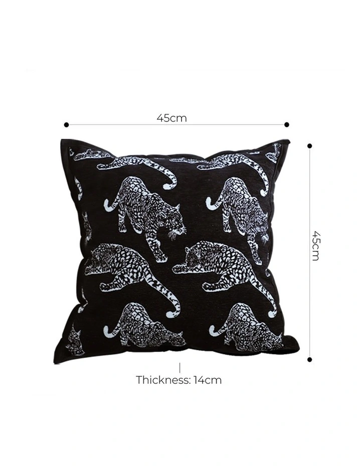 SOGA 2X 45cm Throw Pillow Black Leopard Light Luxury Decorative Cushion for Living Room image 5