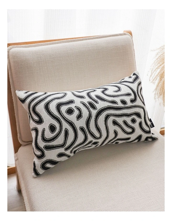 SOGA 2 Pack Black White Abstract Swirl Accent Throw Pillow 30cm image 3