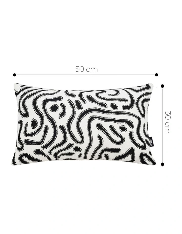 SOGA 2 Pack Black White Abstract Swirl Accent Throw Pillow 30cm image 5