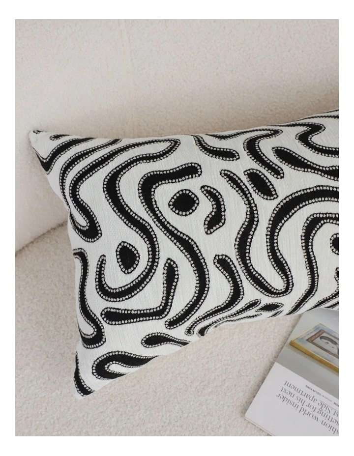 SOGA 2 Pack Black White Abstract Swirl Accent Throw Pillow 30cm image 7