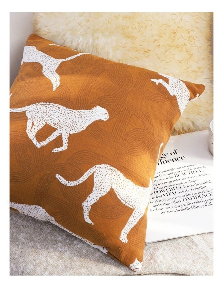 SOGA 2X 50cm Throw Pillow Brown and White Cheetah Animal Print for Home Dcor image 6