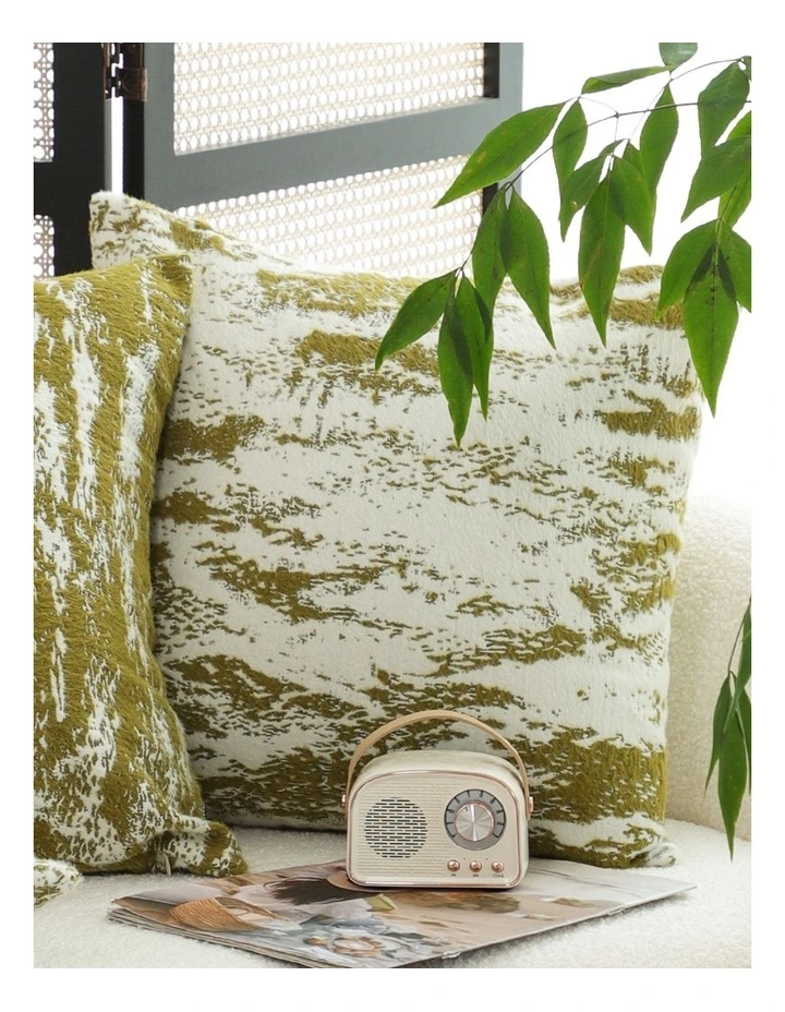 SOGA 2X 50cm Throw Pillow White and Olive Green Deluxe Polyester Fiber and Cotton for Home Decor image 4