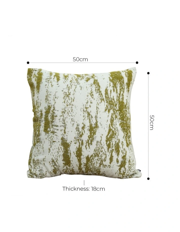 SOGA 2X 50cm Throw Pillow White and Olive Green Deluxe Polyester Fiber and Cotton for Home Decor image 5