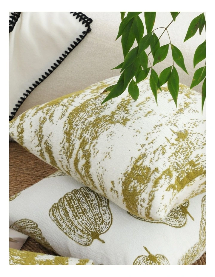SOGA 2X 50cm Throw Pillow White and Olive Green Deluxe Polyester Fiber and Cotton for Home Decor image 6