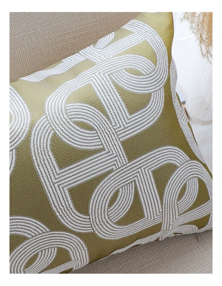 SOGA 2 Pack Artistic Olive Geometric Throw Pillow 35cm image 5