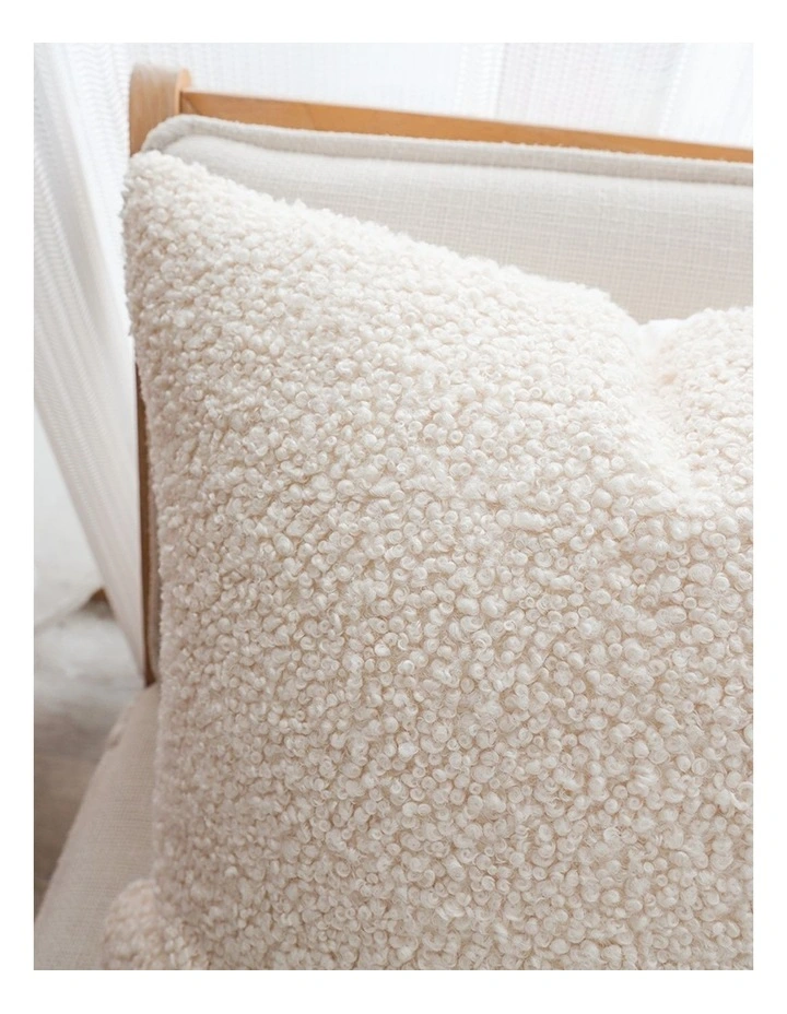 SOGA 2 Pack Cream Boucle Cushion Cover 50cm image 7