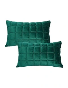 SOGA 2 Pack Yellow Quilted Grid Throw Pillow 50cm