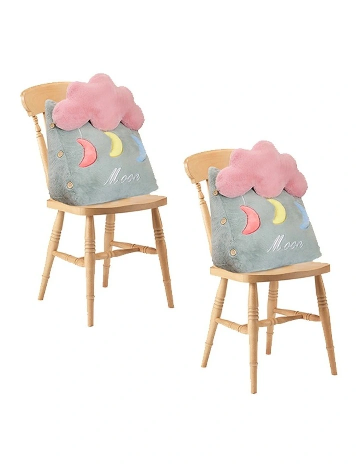 SOGA 2X Green Cloud Cushion Plush Lumbar Support Pillow Decor image 1