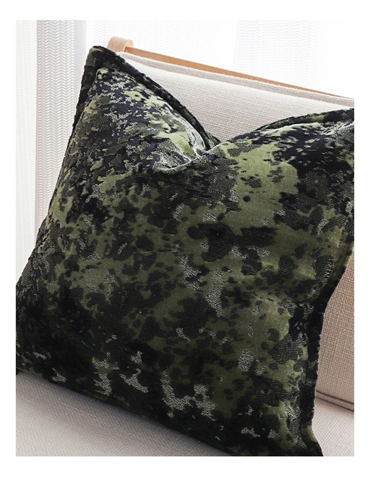 SOGA 2 Pack Forest Green Crushed Velvet Throw Pillow 50cm image 4