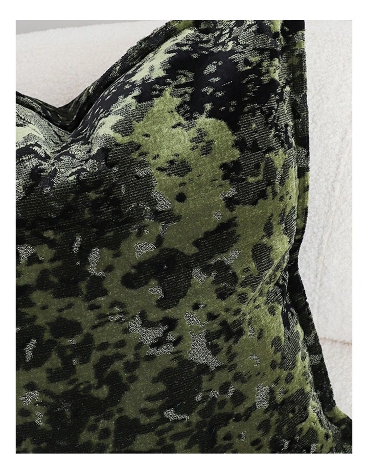 SOGA 2 Pack Forest Green Crushed Velvet Throw Pillow 50cm image 6