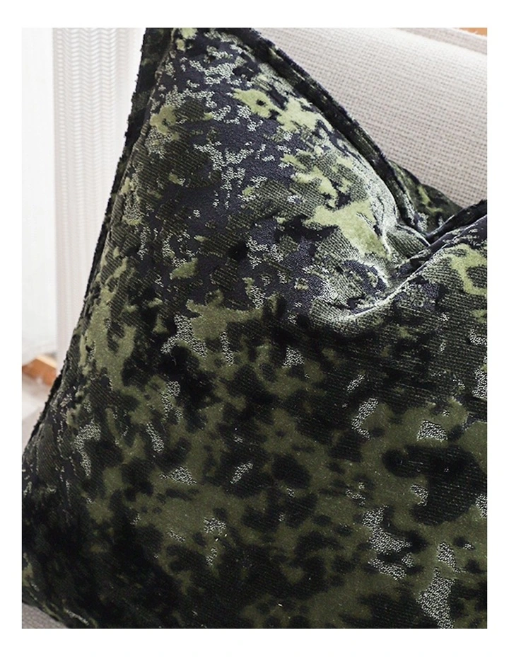 SOGA 2 Pack Forest Green Crushed Velvet Throw Pillow 50cm image 7