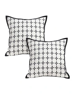 SOGA 2 Pack White Cushion 50x50x18cm