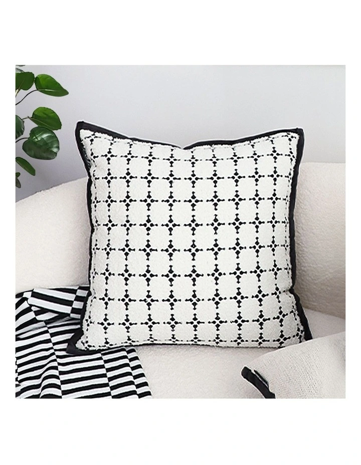 SOGA 2 Pack White Cushion 50x50x18cm image 3
