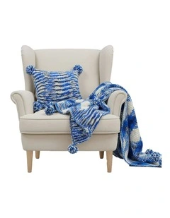 SOGA 2 Pack Cream Yellow Pom Chevron Tassel Throw Pillow 30cm
