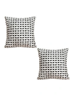 SOGA 2X 50cm Black White Throw Pillow Polyester Cushion Home Decor