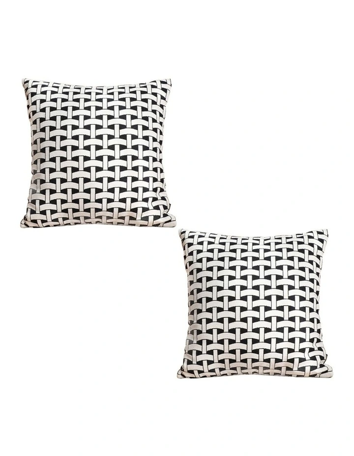 SOGA 2X 50cm Black White Throw Pillow Polyester Cushion Home Decor image 1