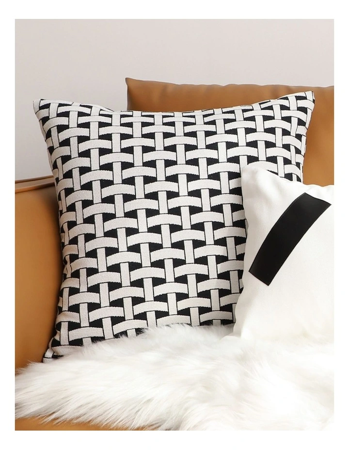 SOGA 2X 50cm Black White Throw Pillow Polyester Cushion Home Decor image 3
