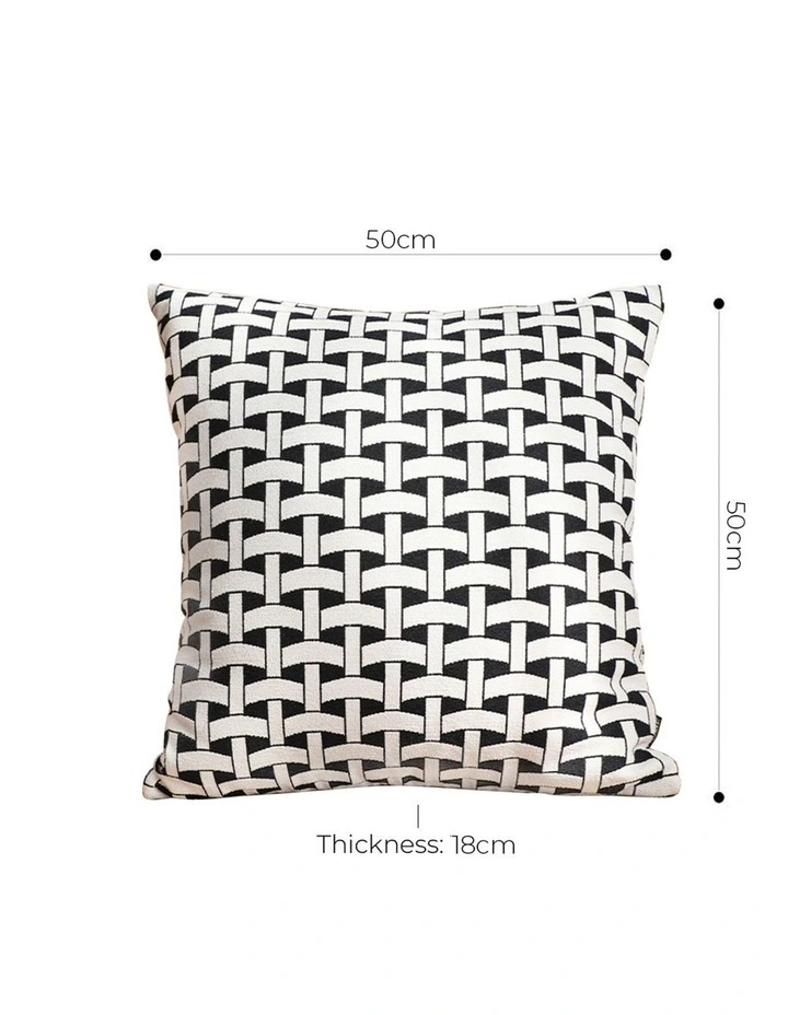 SOGA 2X 50cm Black White Throw Pillow Polyester Cushion Home Decor image 5